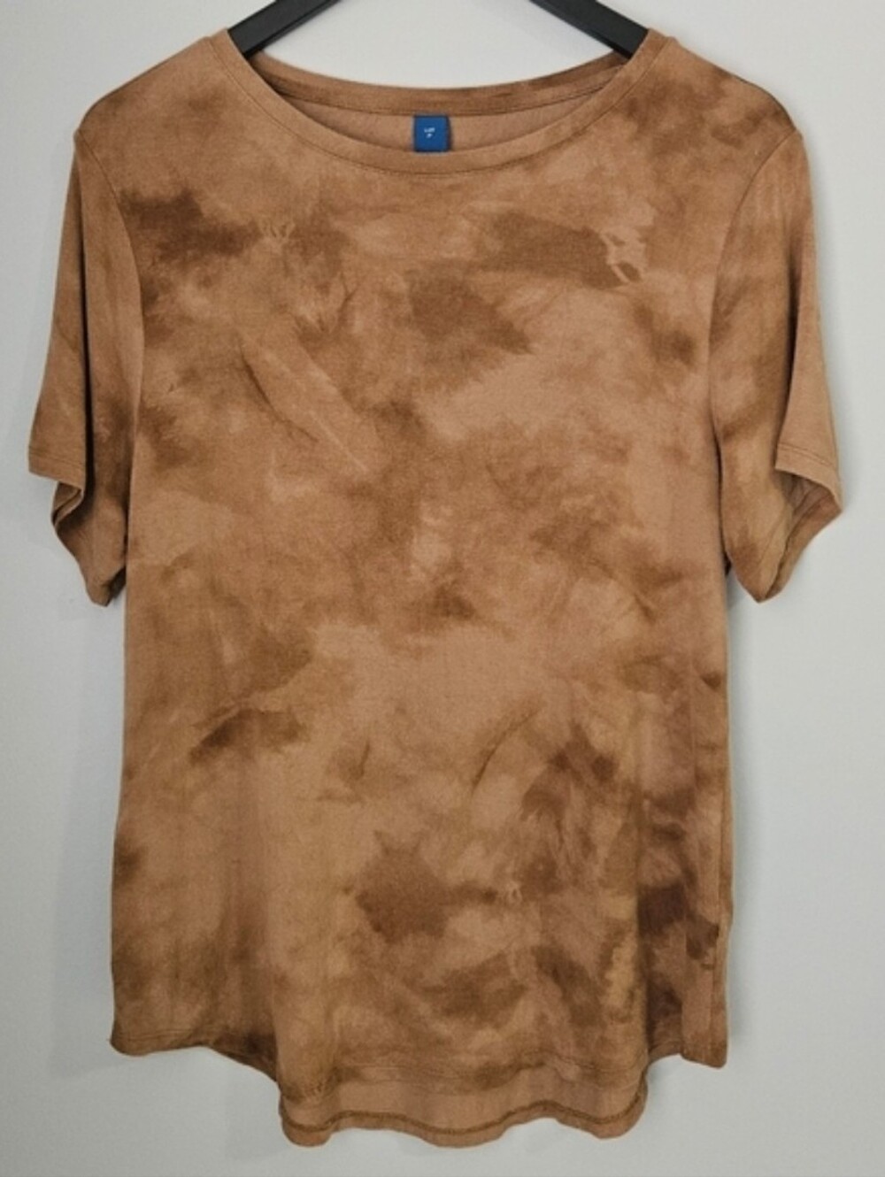 Old Navy Luxe Tie-Dye Brown Short Sleeve T-Shirt Size Medium